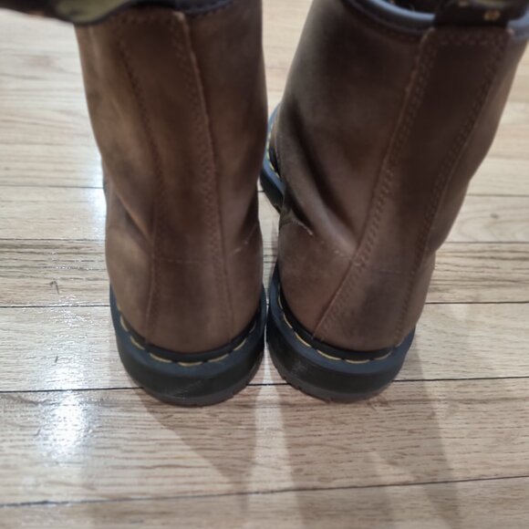 Dr. Martens 1460 Slip Resistant Boots - Dark Tan - Men’s US 10/EU 43 - Like New - Picture 5 of 6